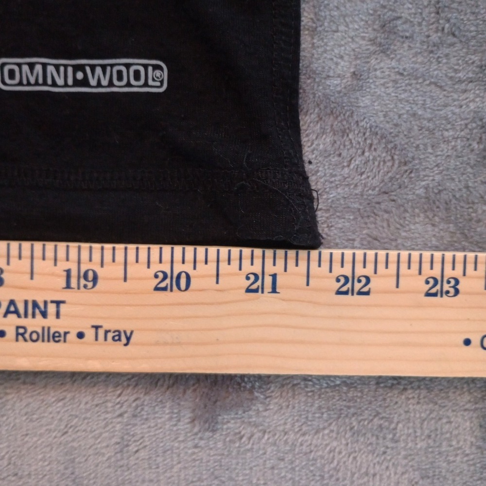 Omni Wool‎ Pullover Mens XL Base Layer Black Quarter Zip Wool Blend Cold Weather - Picture 9 of 16